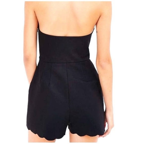 Cooperative Black Scalloped Strapless Romper - Picture 2 of 5
